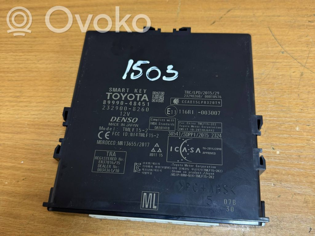 Lexus RX 450H Unitate/modul de control fără cheie (KESSY) 