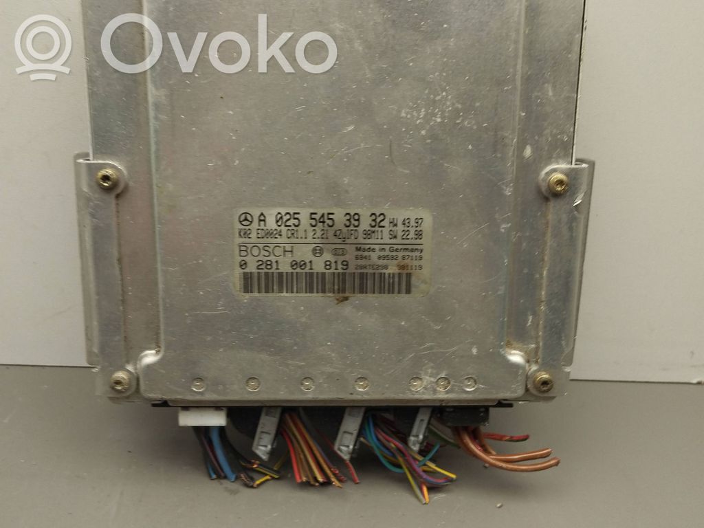 Engine control unit/module   A0255453932,0281001819,28RTE298