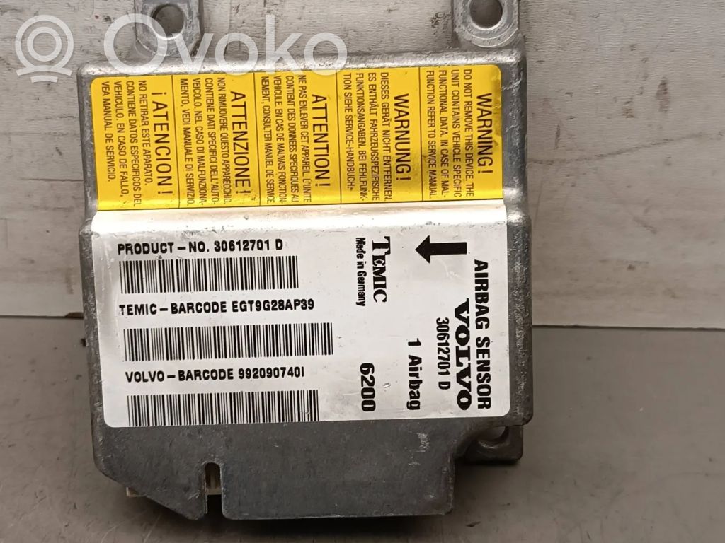 Volvo S70  V70  V70 XC Airbag control unit/module 