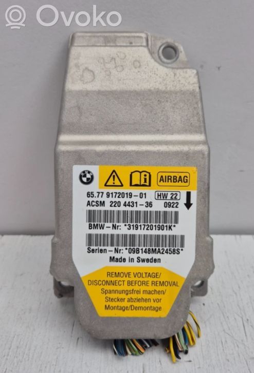 Module de contrôle airbag   65779172019,65779172019,9172019,2204431,220443136,31917201901,31917201901K,6577917201901