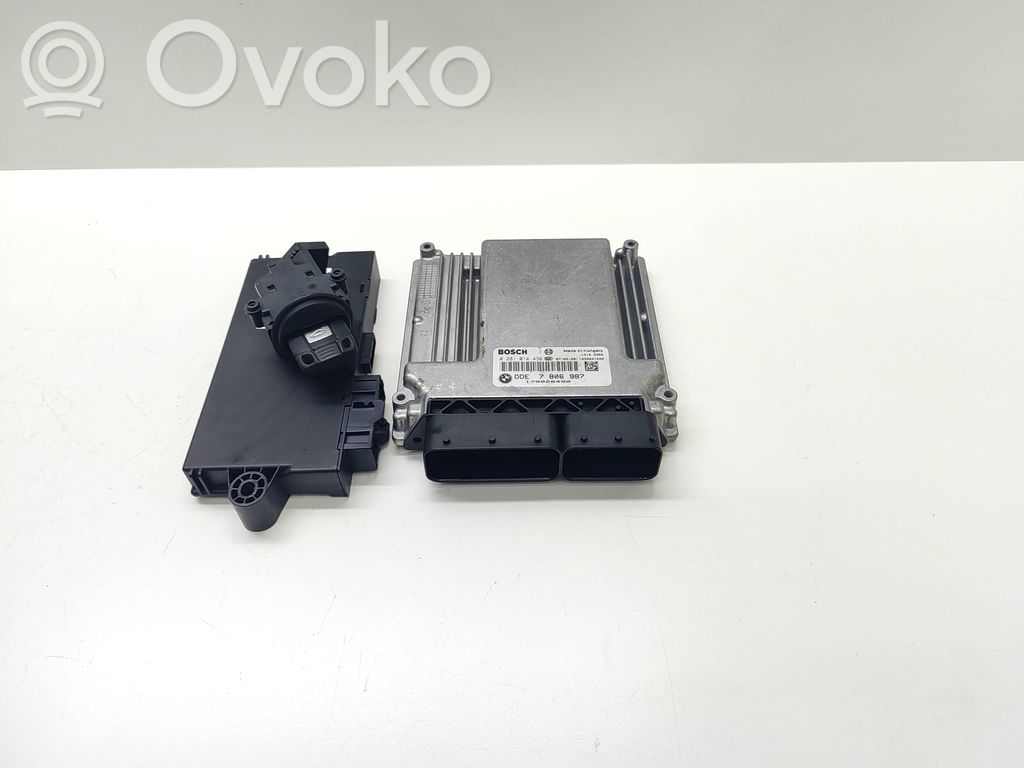 BMW 5 E60 E61 Juego de cerradura y set ECU del motor 