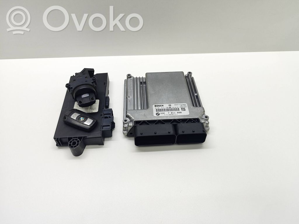 BMW 5 E60 E61 Juego de cerradura y set ECU del motor 