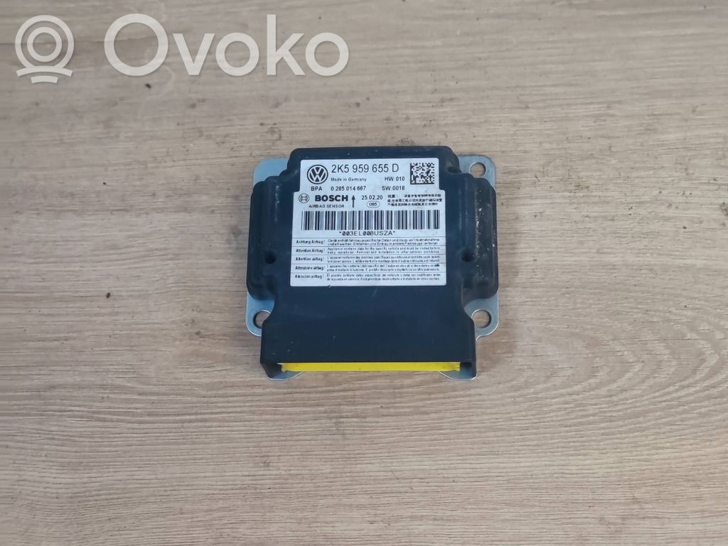 Volkswagen Caddy Module de contrôle airbag 