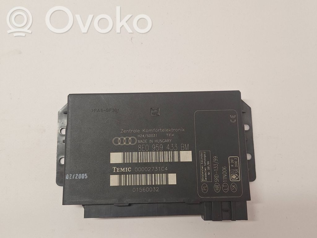 Audi A4 S4 B7 8E 8H Mukavuusmoduuli 