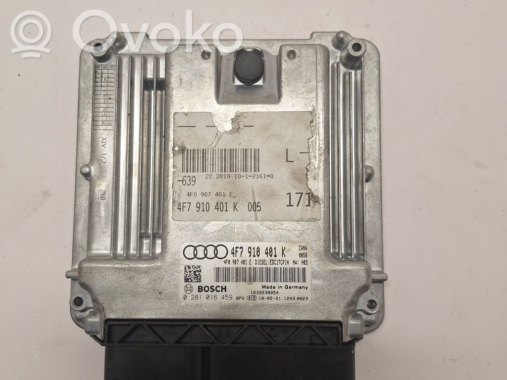 Engine control unit/module   4F7910401K,4F0907401E,0281016459