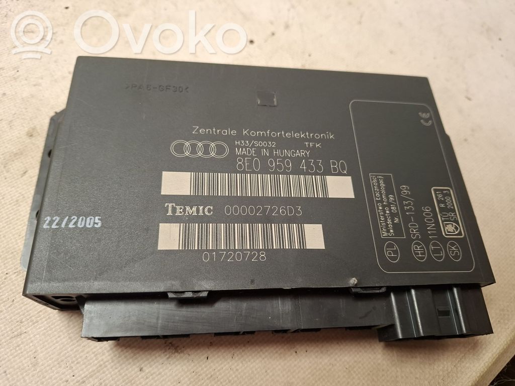 Audi A4 S4 B7 8E 8H Module confort 