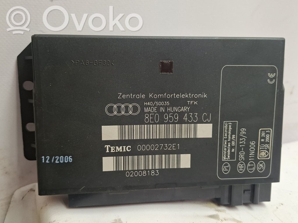 Audi A4 S4 B7 8E 8H Module confort 