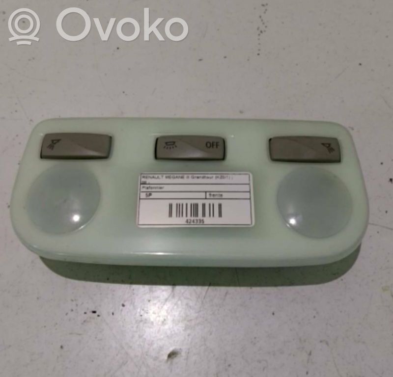 Renault Megane III Headlining lighting console trim 