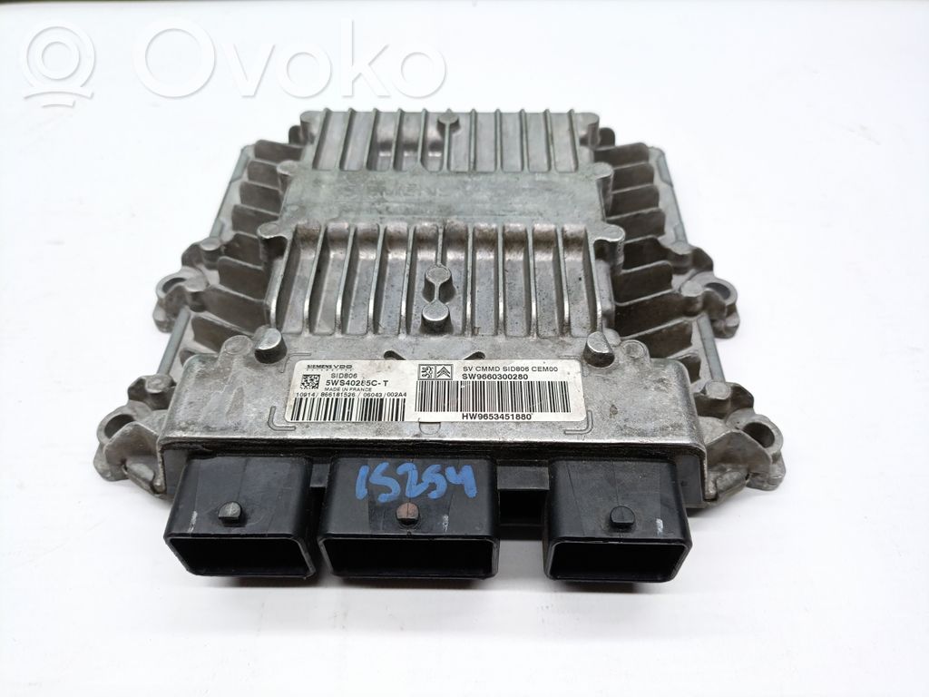 Motorsteuergerät/-modul   9660300280,5WS40285CT,9653451880