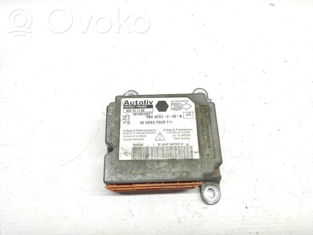 Airbag control unit/module   9644903380,600237100