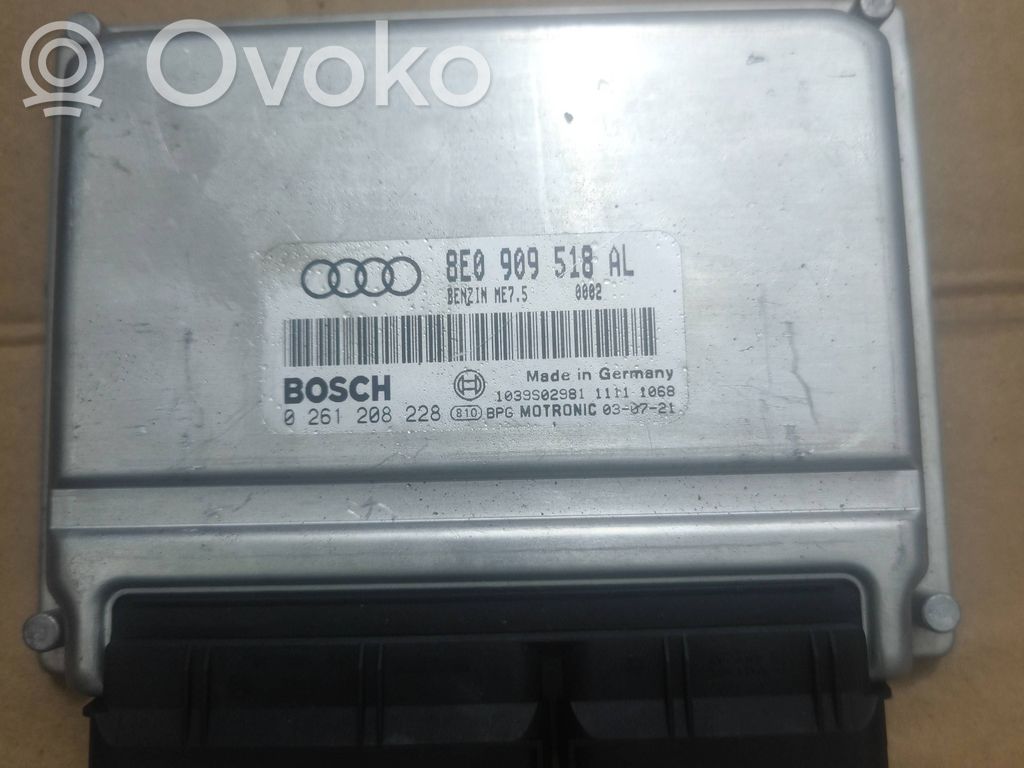 Engine control unit/module   8E0909518AL,1039S02981,0261208228