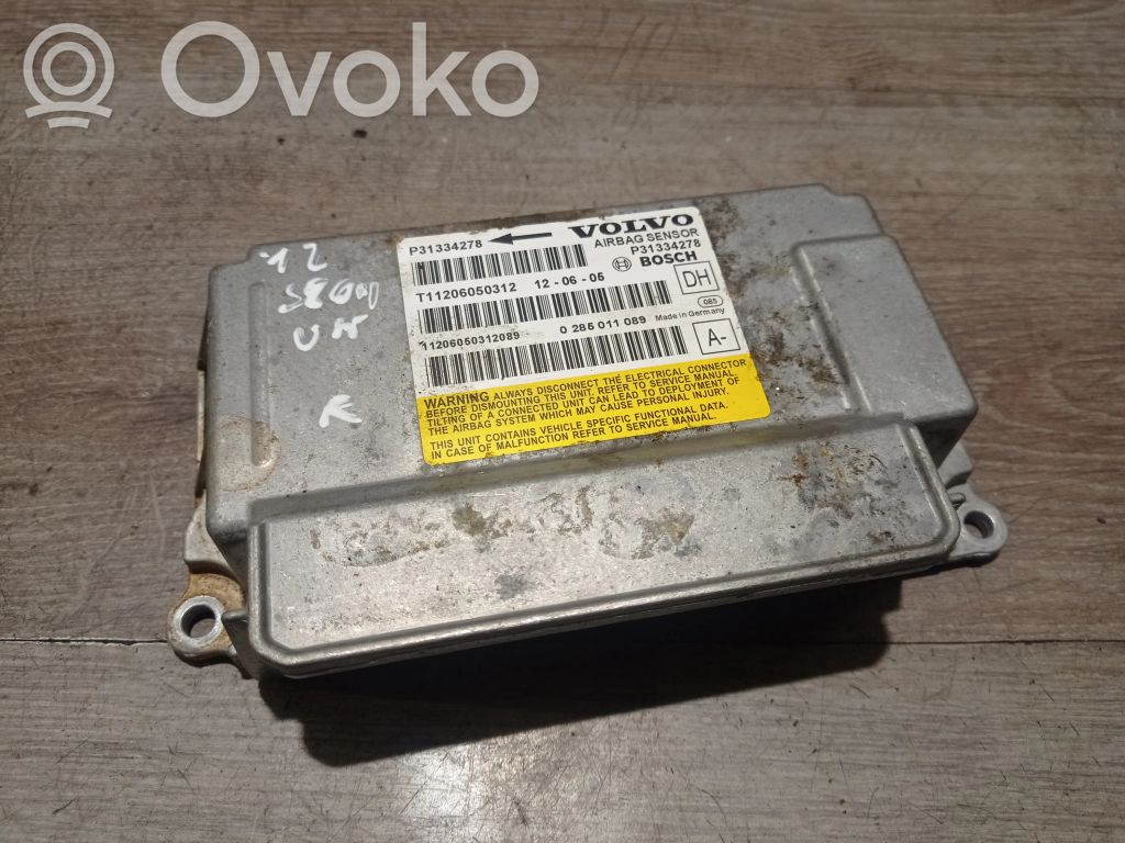 Airbag control unit/module   P31334278,31334278,0285011089
