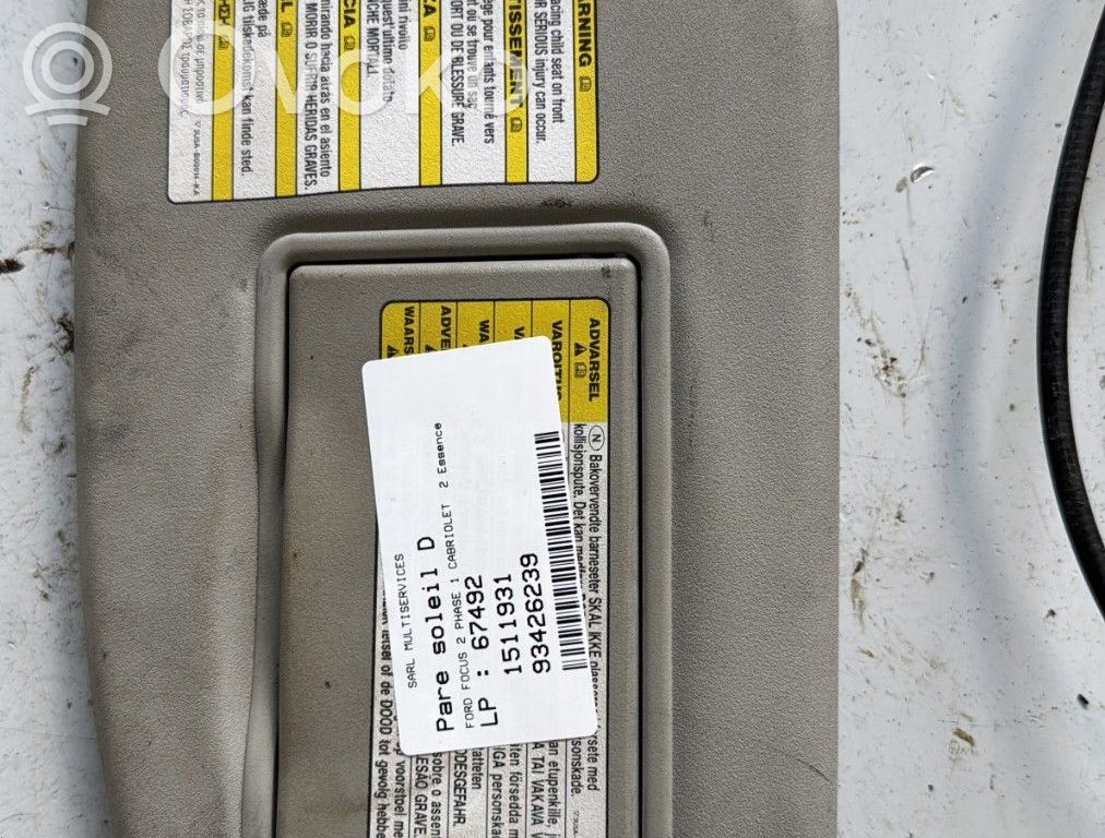 Ford Focus Sun visor 