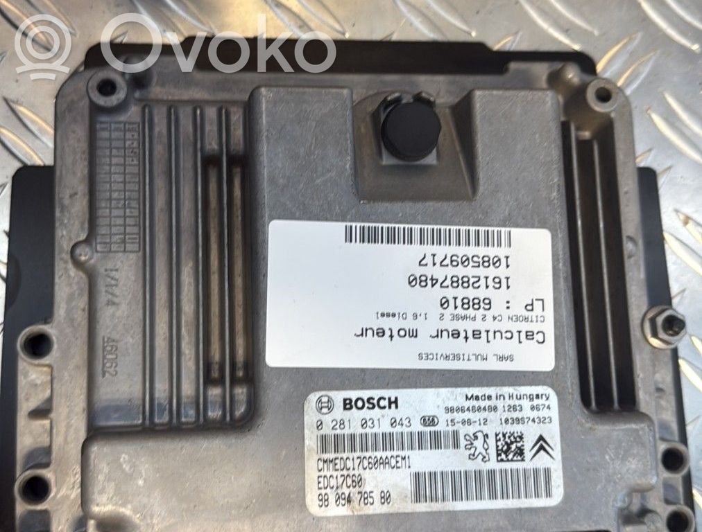 Citroen C4 II Engine control unit/module 