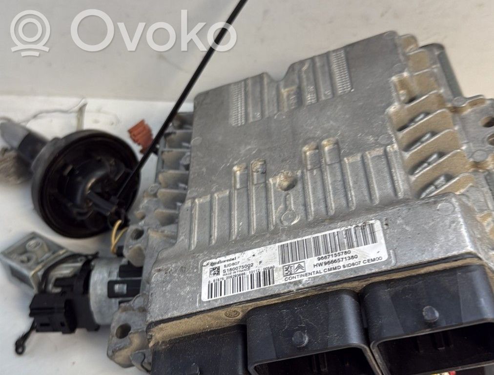 Peugeot 207 CC Engine ECU kit and lock set 