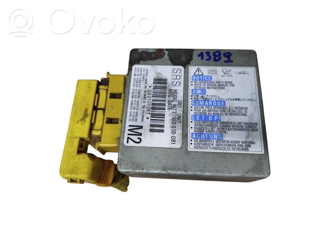 Sterownik / Moduł Airbag   77960S10G81