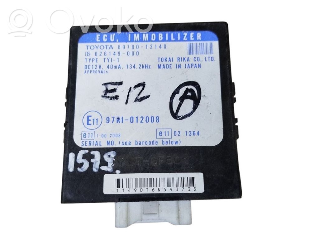 Toyota Corolla E120 E130 Immobilizer control unit/module 
