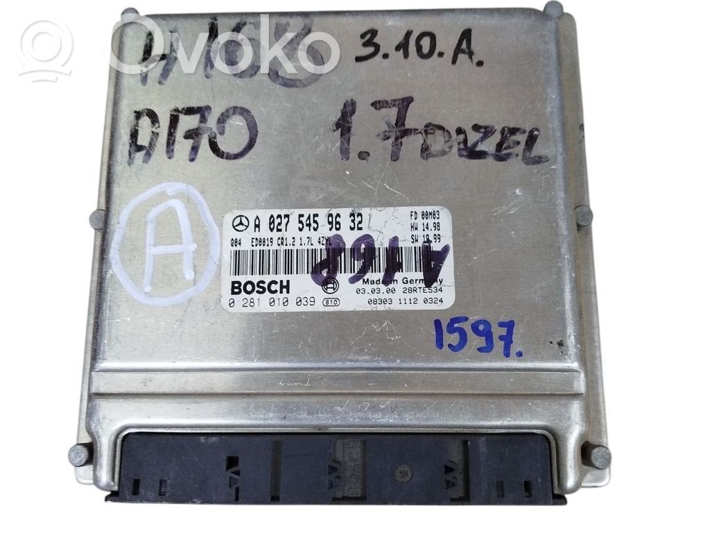 Mercedes-Benz A W168 Engine control unit/module 