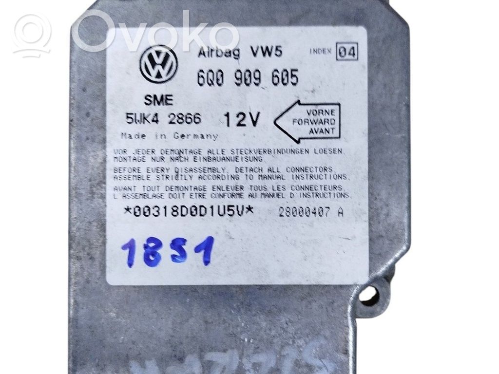 Volkswagen Sharan Airbag control unit/module 