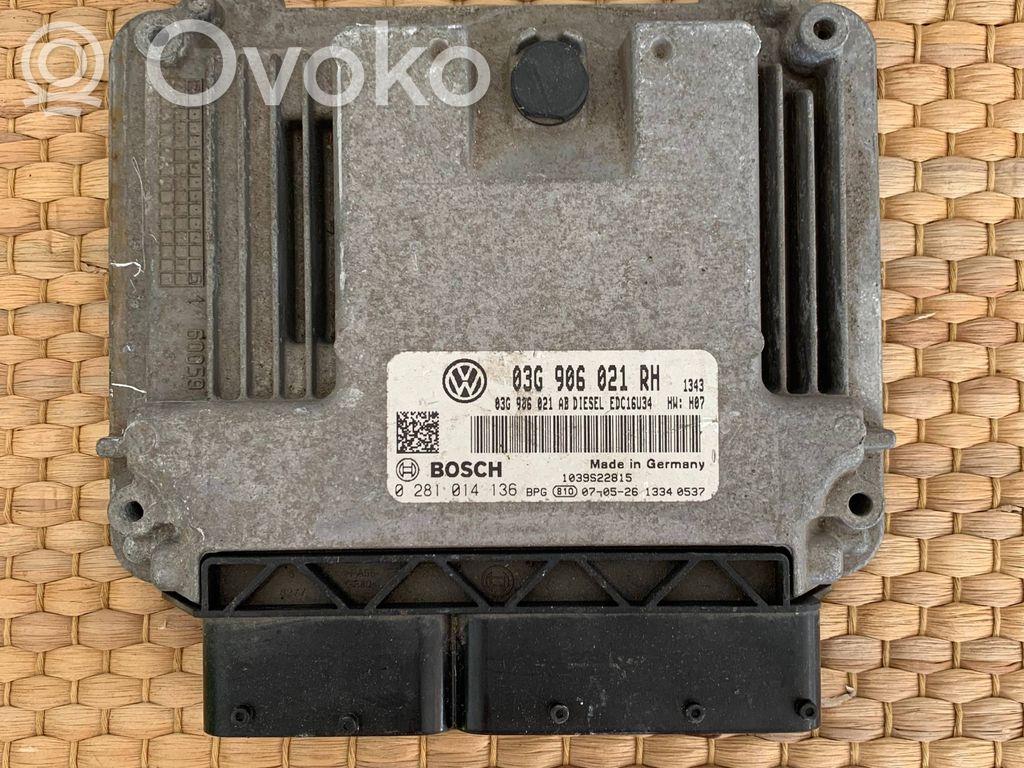 Engine control unit/module   03G906021RH,03G906021AB,0281014136,REG20