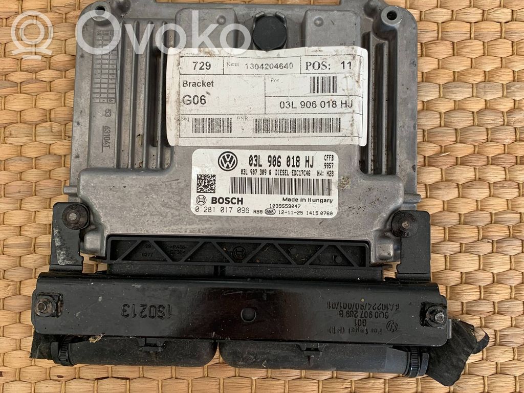 Engine control unit/module   03L906018HJ,0281017096,03L907309Q,REG20