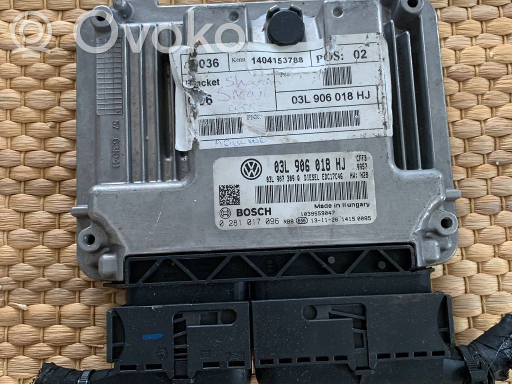 Engine control unit/module   03L906018HJ,03L907309Q,0281017096,REG26