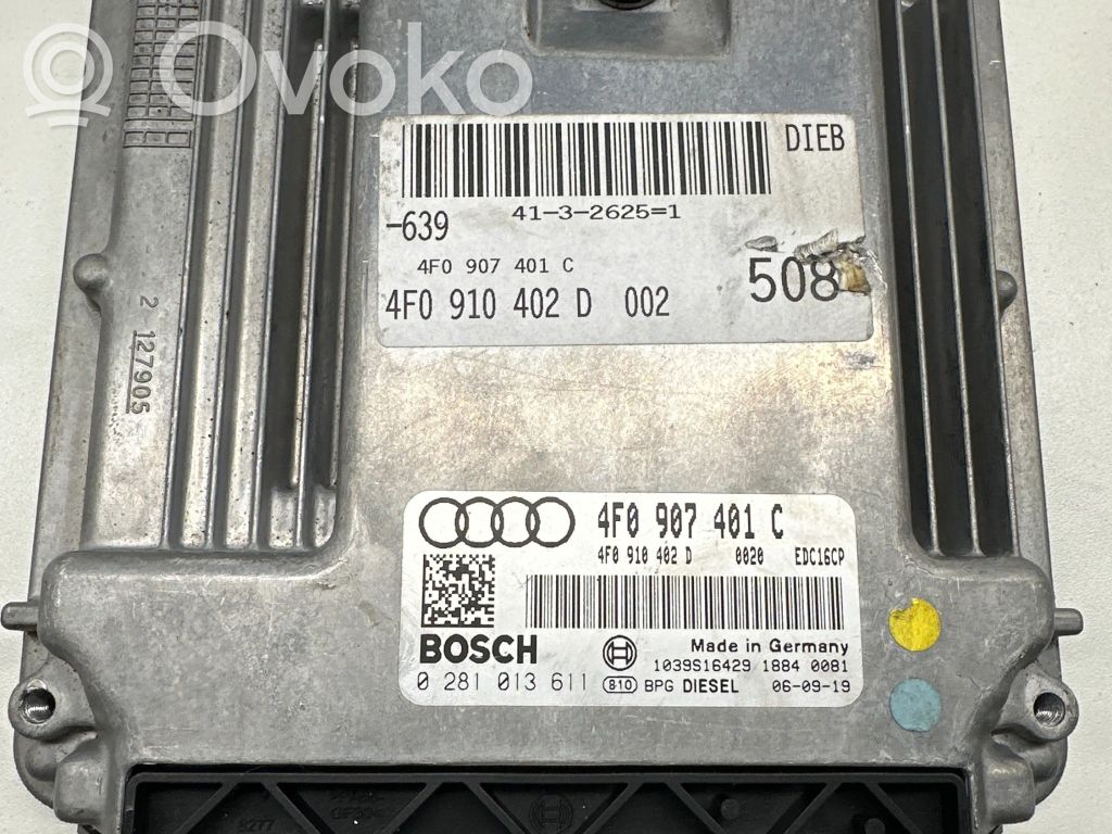 Unidad de control/módulo del motor   4F0907401C,4F0910402D,0281013611