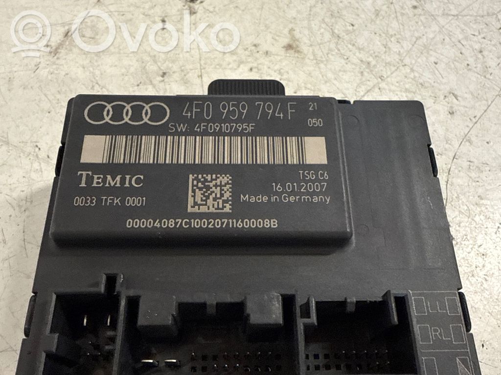Audi A6 S6 C6 4F Sterownik / Moduł drzwi 