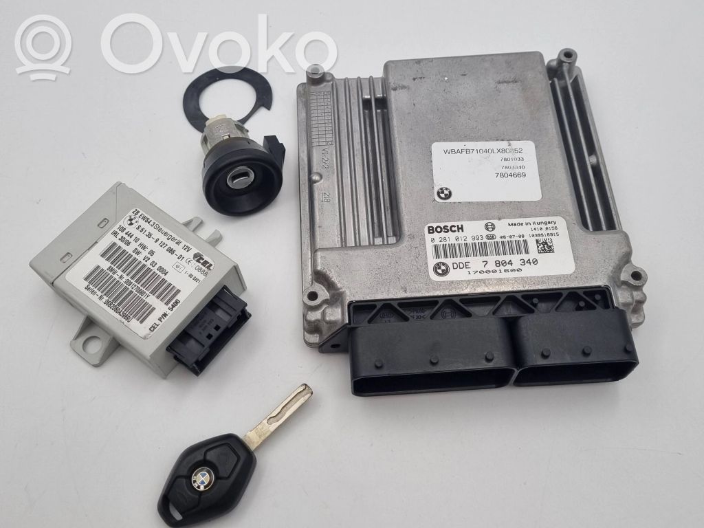 Engine ECU kit and lock set   7804340,DDE606,EWS43,0281012993,13617799857,13617801175,13617804340,170001600,7799857,7801175