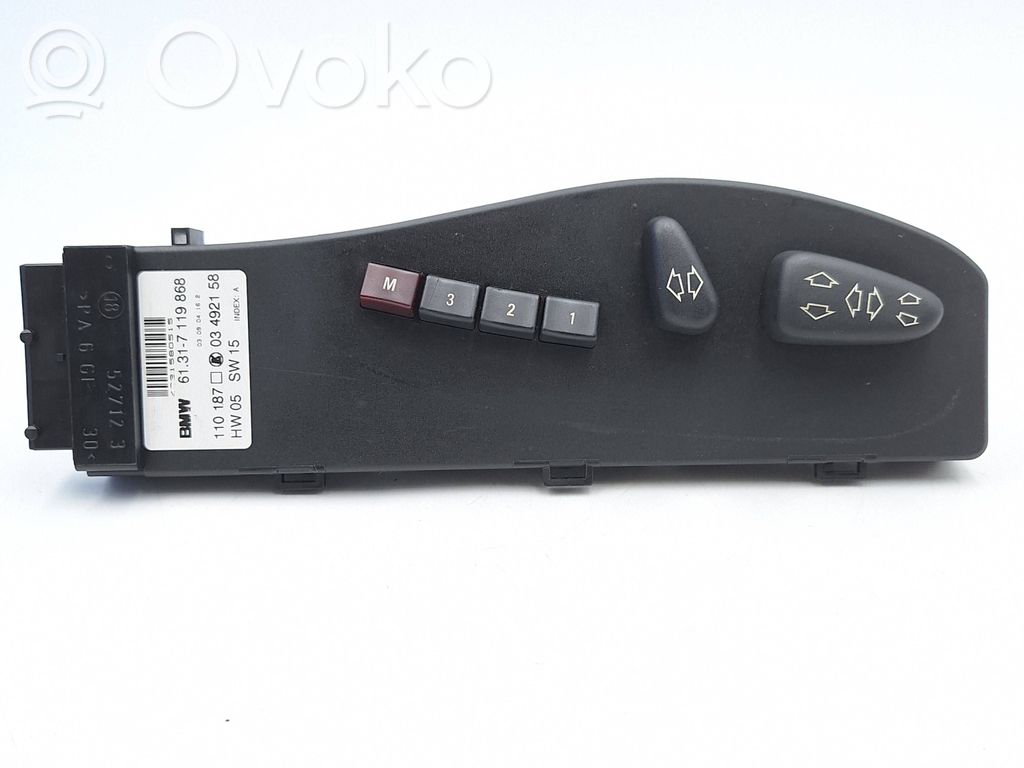 BMW X5 E53 Interruptor de control del asiento 