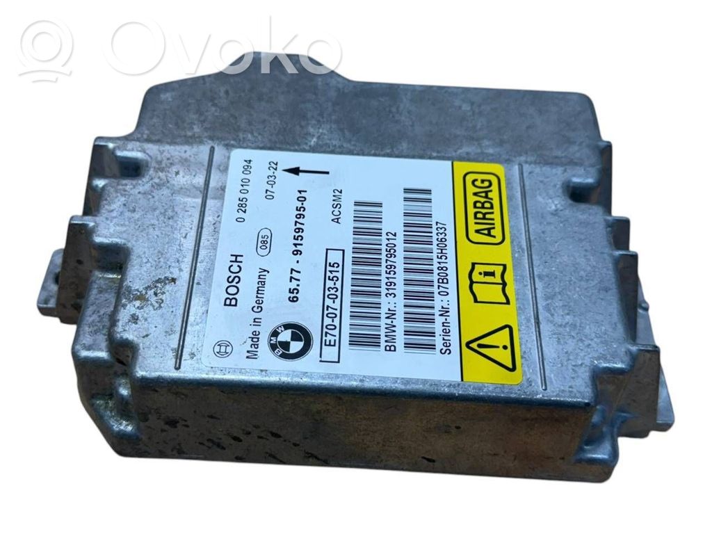 BMW X5 E70 Unitate/modul de comandă airbaguri 