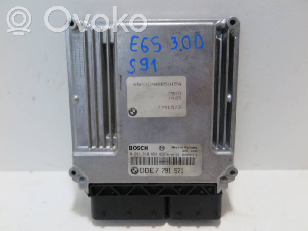 BMW 7 E65 E66 Calculateur moteur ECU 
