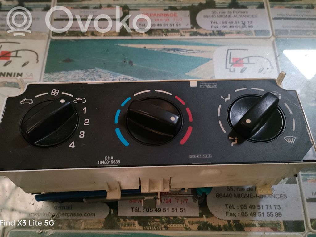 Citroen Berlingo Climate control unit 