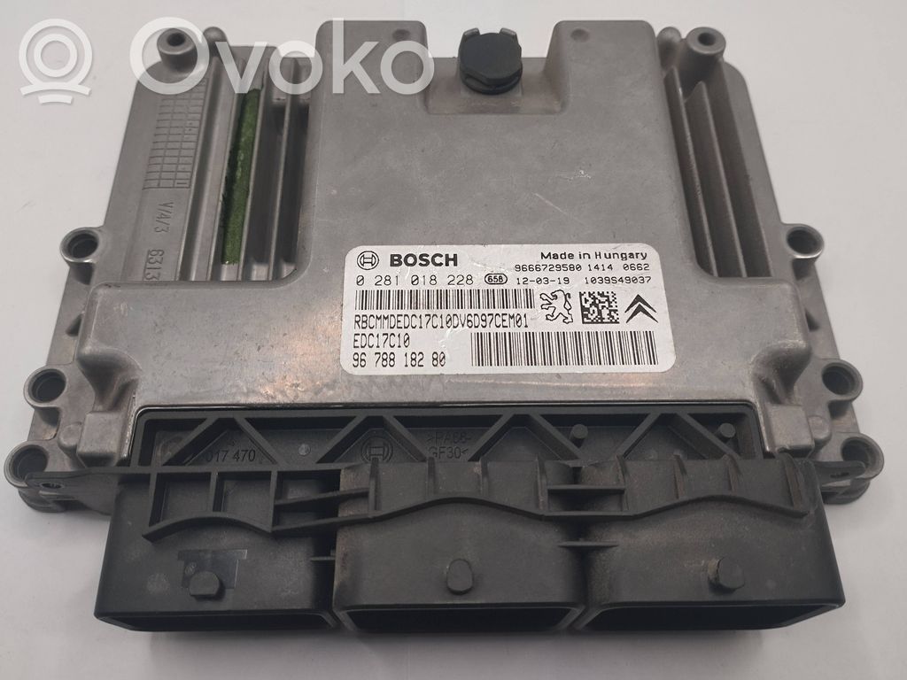 Engine control unit/module   9666729580,9678818280,0281018228