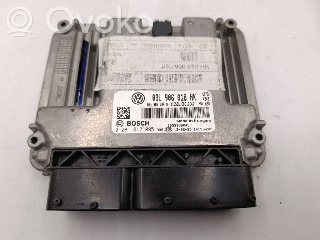 Engine control unit/module   03L906018HK,03L907309Q,0281017095