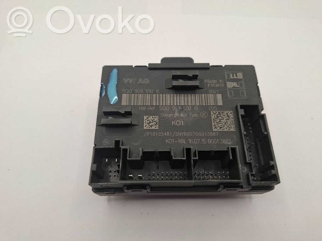Unité de commande module de porte   5Q0959592E,5Q0959592B