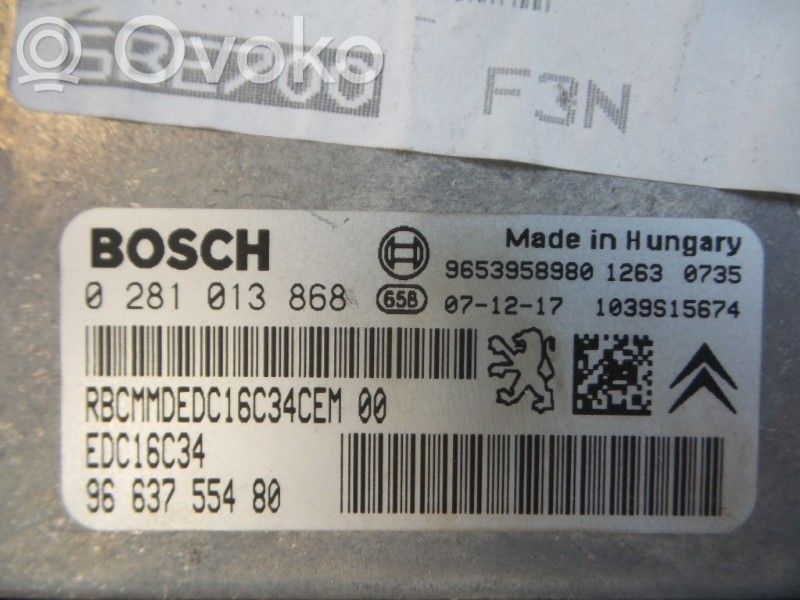Injection control unit/module   9663755480,0281013868,0281013868,1942KW,9653958980,9663755480