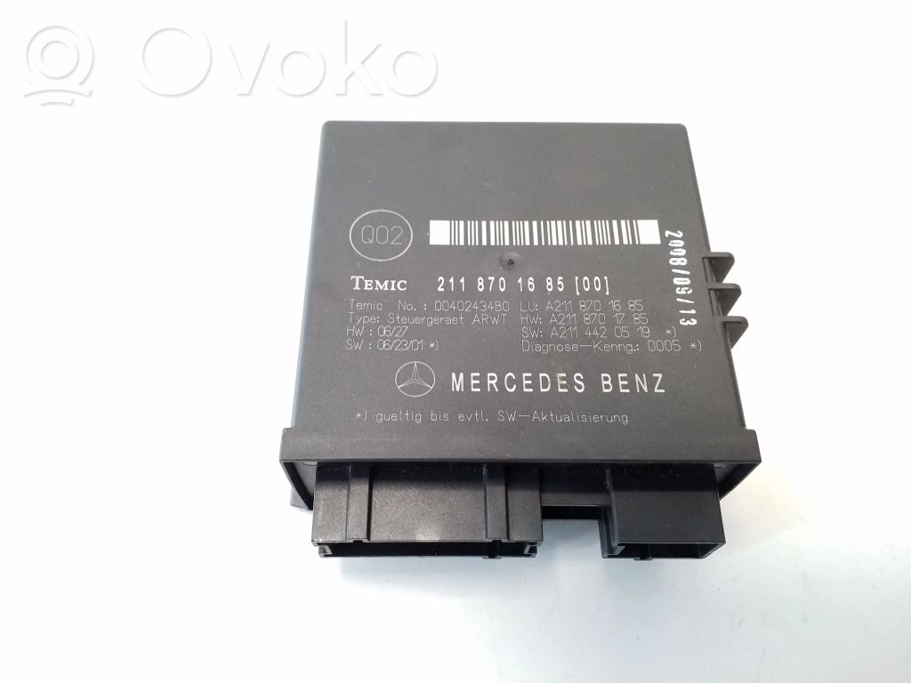 Mercedes-Benz E W211 Tailgate/trunk control unit/module 