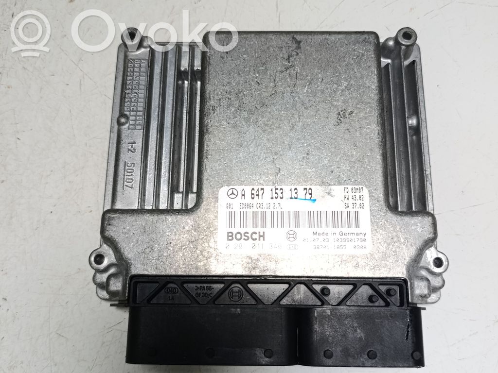 Engine control unit/module   A6471531379,0281011346,1039S01790