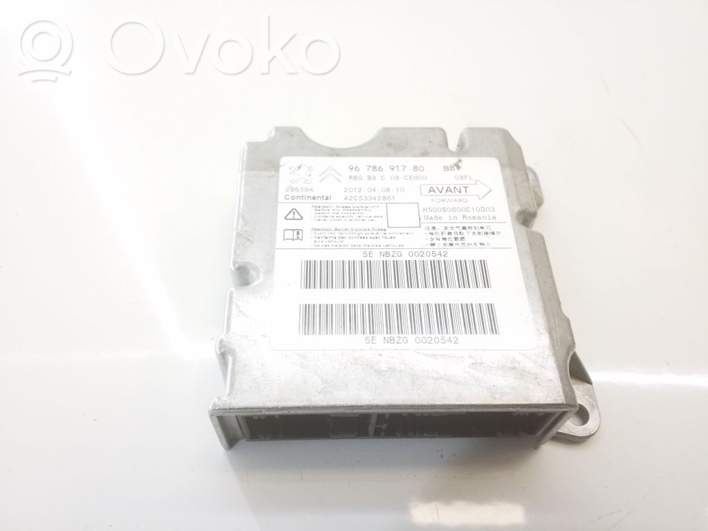 Unidad de control/módulo del Airbag   9678691780