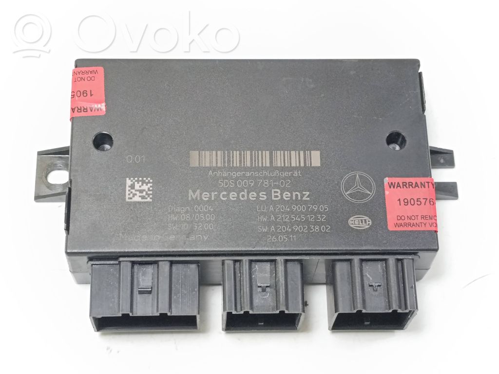 Mercedes-Benz E W212 Steuergerät/Modul für die Anhängerkupplung 
