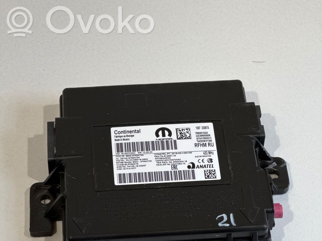 Chrysler Pacifica Keyless (KESSY) go control unit/module 