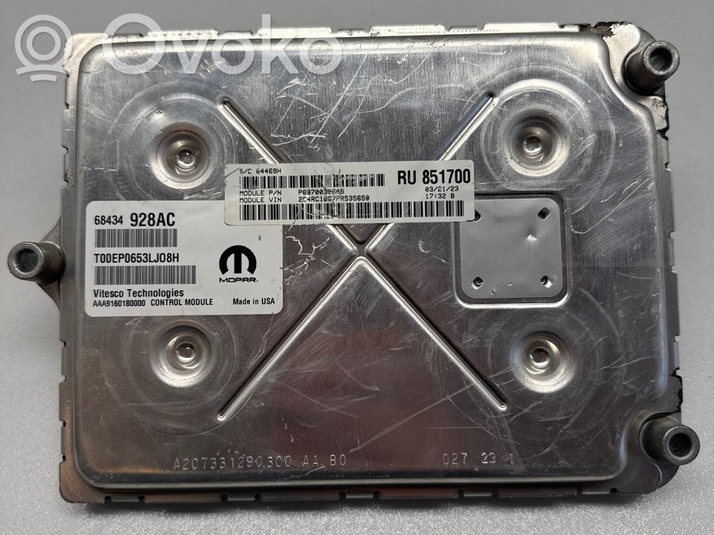 Moottorin ohjainlaite/moduuli   P68700306AB,68434928AC,R851700