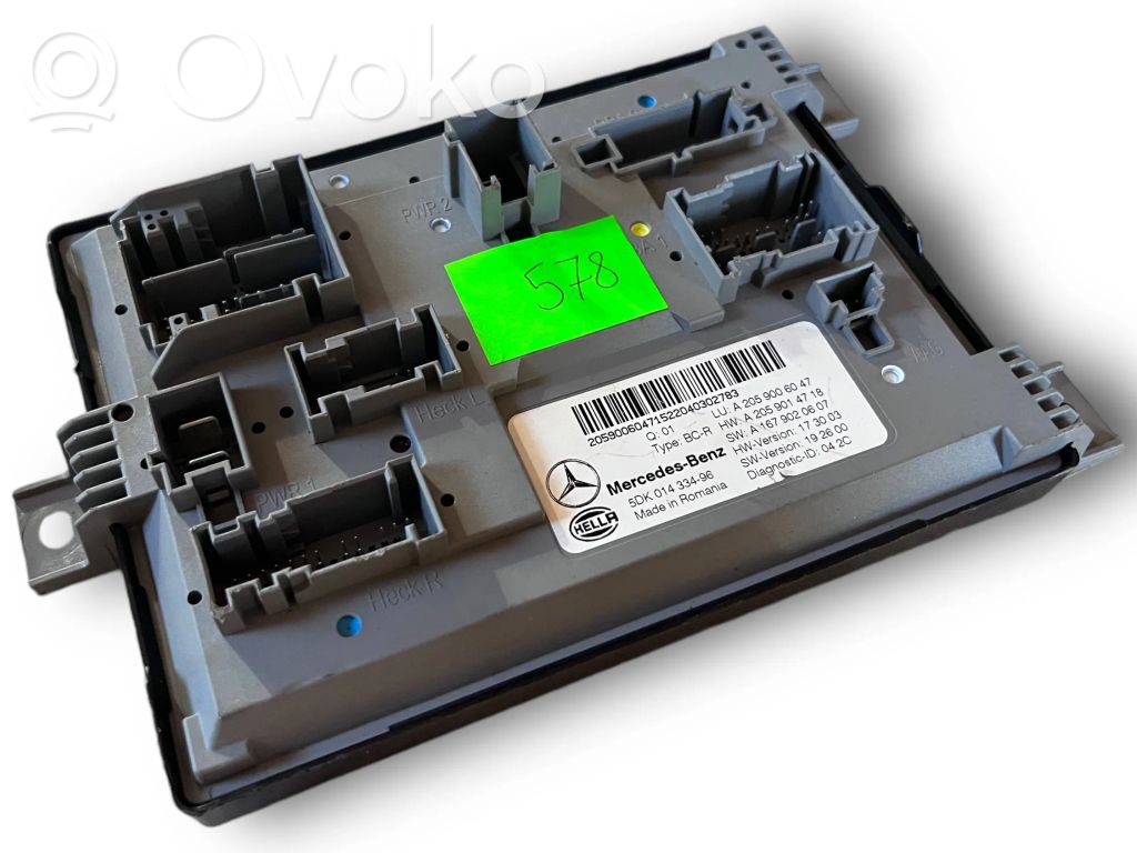 Mercedes-Benz C W205 Central body control module 