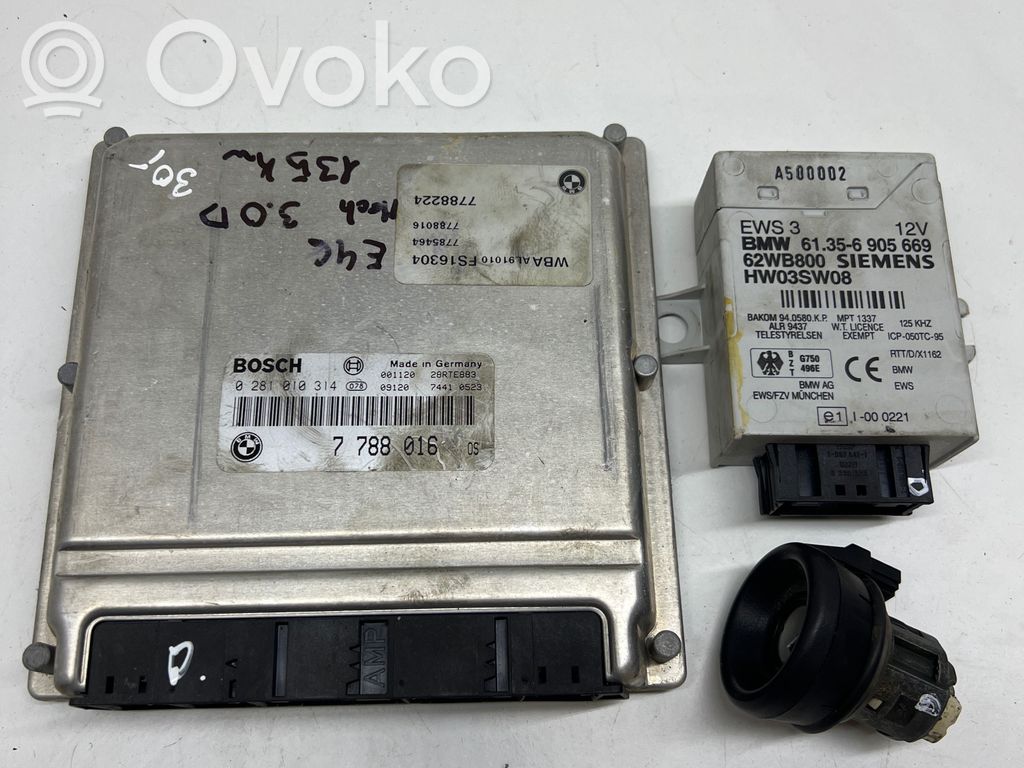 BMW 3 E46 Engine ECU kit and lock set 