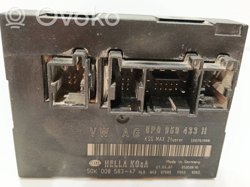 Audi A3 S3 A3 Sportback 8P Comfort/convenience module 