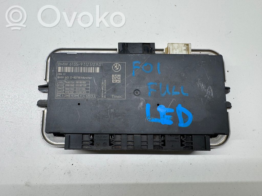 BMW 7 F01 F02 F03 F04 Sterownik / Moduł świateł LCM 