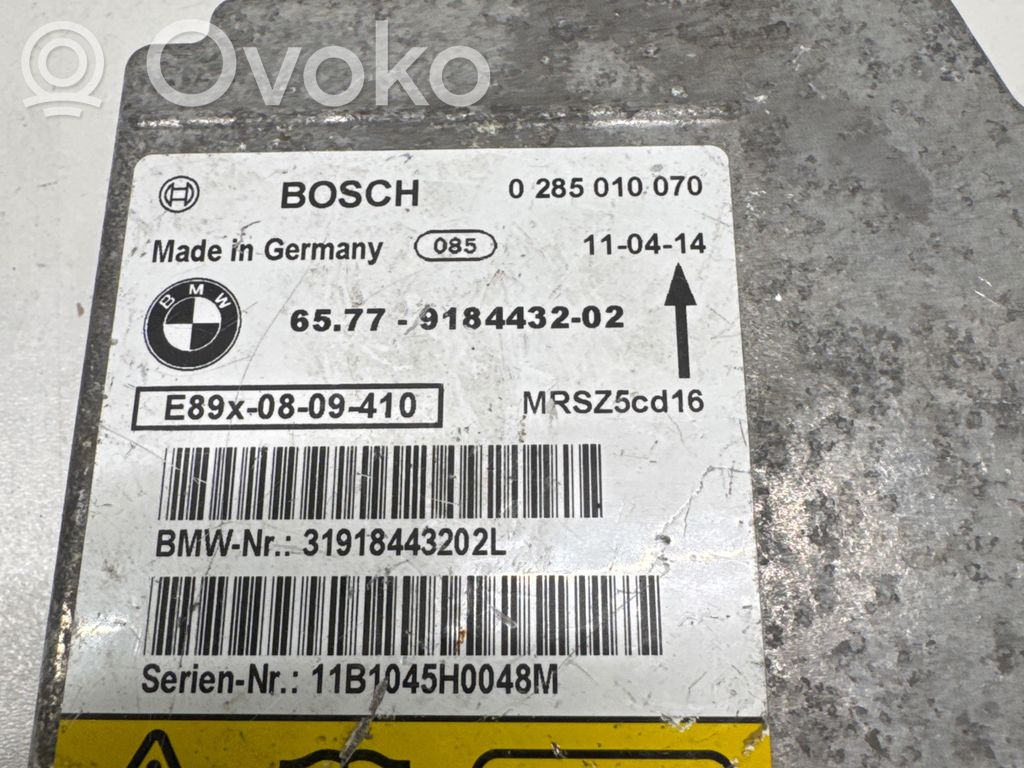 Module de contrôle airbag   9184432,0285010070,31918443202L,31918443202