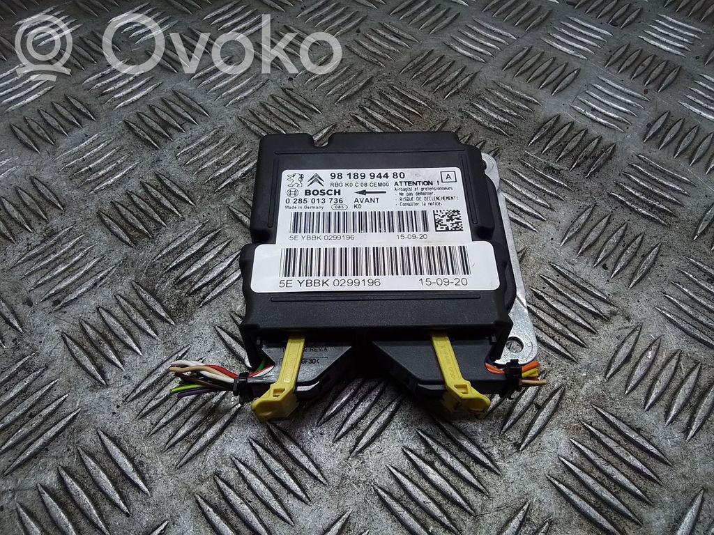 Unidad de control/módulo del Airbag   9818994480,0285013736