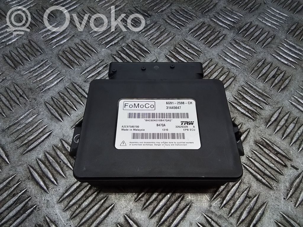Module de commande de frein à main   31445647,6G912598CH,A2C97580700